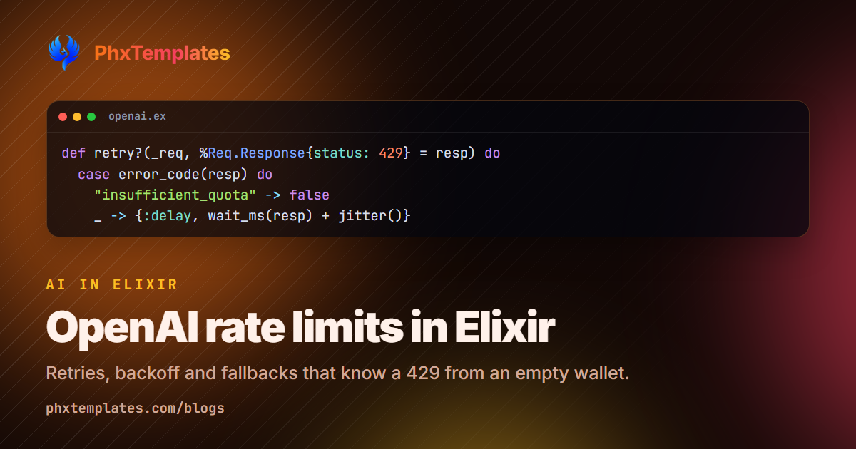 OpenAI Rate Limits in Elixir: Retries, Backoff and Fallbacks in Phoenix